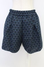 画像2: axes femme / ハート&ラビットジャガードハーフパンツ M ブルー×黒 T-26-09-13-023-AX-PA-TE-ZT (2)