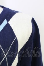 画像3: WC / アーガイル長袖カーデ F 紺 T-26-09-13-004-PU-TO-SZ-ZT (3)