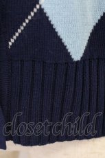 画像4: WC / アーガイル長袖カーデ F 紺 T-26-09-13-004-PU-TO-SZ-ZT (4)