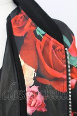画像6: CIVARIZE / Roseプリントドロップショルダーブルゾン 44 ブラックｘレッド T-26-09-13-005-PU-JA-YM-ZT (6)