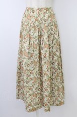 画像1: PINK HOUSE / 薔薇総柄スカート  アイボリーＸピンクＸ緑 T-26-09-20-023-LO-SK-SA-ZT (1)