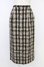 画像1: INGEBORG / ツイードペンシルスカート M ブラウン T-26-09-20-032-LO-SK-SA-ZT (1)