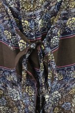 画像4: INGEBORG / 薔薇パネル柄エプロン風スカート M ブラウン T-26-09-20-033-LO-SK-SA-ZT (4)