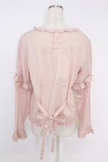画像2: PINK HOUSE / ケミカルレース使いブラウス  ピンク T-26-09-20-005-LO-BL-OW-ZT (2)