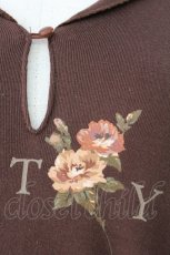 画像3: KETTY / セーラー襟&フラワープリント切替長袖ワンピース  ブラウン T-26-09-27-027-LO-OP-SA-ZT (3)