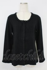 画像1: INGEBORG / フラワーモチーフネックカットソー S クロ4 T-26-09-27-007-LO-TO-IG-ZT (1)