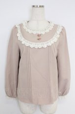 画像1: evelyn / プチローズプルブラウス  ピンクＸ白 T-26-10-04-003-LO-BL-SA-ZT (1)
