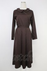 画像1: LEBECCA boutique / 丸襟長袖ワンピース  ブラウン T-26-10-04-023-LO-OP-SA-ZT (1)