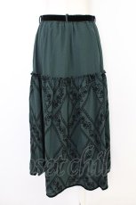 画像2: axes femme / フロッキープリントロングスカート M グリーン T-26-10-04-030-AX-SK-TE-ZT (2)