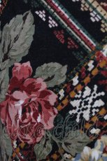 画像5: INGEBORG / ローズブーケチェックスカート  黒Ｘブラウン T-26-10-04-042-LO-SK-SA-ZT (5)