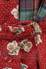 画像3: PINK HOUSE / ローズドット&チェックパッチワークワンピース  赤Ｘチェック T-26-10-04-017-LO-OP-SA-ZT (3)