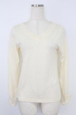 画像1: axes femme / Vレースプルオーバー M アイボリー T-26-10-11-001-AX-TO-SA-ZT (1)
