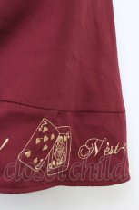 画像4: axes femme POETIQUE / 刺繍入りリボンワンピース M ワイン T-26-10-11-021-AX-OP-TE-ZT (4)