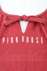 画像4: PINK HOUSE / 裾ロゴワッペン長袖ワンピース  赤 T-26-10-11-025-LO-OP-SA-ZT (4)