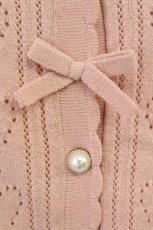 画像5: m petit by misako / AM*ハート透かしニットカーディガン  ピンク T-26-10-11-029-LO-TO-SA-ZT (5)