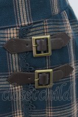 画像4: axes femme / サイド2連ベルトチェックスカート  グリーンＸベージュチェック T-26-10-11-031-AX-SK-SA-ZT (4)