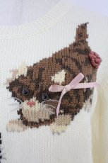 画像3: PINK HOUSE / フラッフィーキティーズニットセーター  アイボリー T-26-10-11-005-LO-TO-SA-ZT (3)