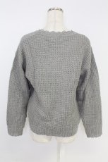 画像2: axes femme / レース使いラメニット  グレー T-26-10-11-007-AX-TO-SA-ZT (2)