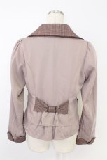 画像2: axes femme POETIQUE / チェック使バックフリルジャケット M ピンク T-26-10-11-011-AX-JA-TE-ZT (2)