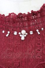 画像4: axes femme / 袖モチーフレースプルオーバー M ワイン T-26-10-11-012-AX-TO-TE-ZT (4)
