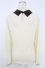 画像2: axes femme POETIQUE / 襟刺繍プルオーバー M アイボリー T-26-10-11-002-AX-TO-SA-ZT (2)