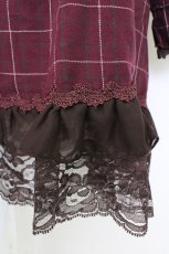 画像3: axes femme / チェックブロッキングチュニ M ワイン T-26-10-11-013-AX-OP-TE-ZT (3)