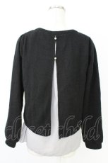 画像2: axes femme / レイヤード風ニット  黒Ｘ白 T-26-10-11-016-AX-TO-SA-ZT (2)