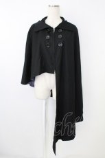 画像1: BPN FOR MEN / フロントZIP変形ケープ  黒 T-26-10-11-017-GO-JA-SA-ZT (1)