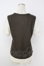 画像2: axes femme / トランプ刺繍ベスト重ね着プルオーバー M グレー T-26-10-18-006-AX-TO-SA-ZT (2)