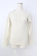 画像1: axes femme / 袖レースニット M ホワイト T-26-10-18-002-AX-TO-SA-ZT (1)