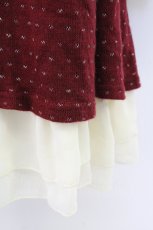 画像4: axes femme / スタンドブロッキグチュニ M ワイン T-26-10-18-012-AX-OP-SA-ZT (4)