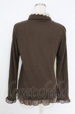 画像2: axes femme / レース重ね襟長袖プルオーバー M ブラウン T-26-10-18-014-AX-TO-SA-ZT (2)