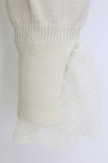 画像4: axes femme / 袖レースニット M ホワイト T-26-10-18-002-AX-TO-SA-ZT (4)