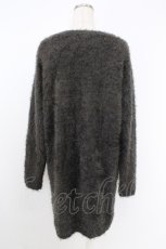 画像2: ALGONQUINS / ロゴ刺繍シャギーニットロングカーディガン  グレー T-26-10-18-018-AL-TO-SA-ZT (2)