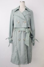 画像1: axes femme / レーストリミングプリーツトレンチコート M グリーン T-26-10-23-028-AX-CO-TE-ZT (1)