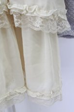 画像4: axes femme / ニット&シフォンドッキングワンピース M サックス×アイボリー T-26-10-23-029-AX-OP-TE-ZT (4)