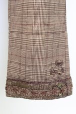 画像5: axes femme / グレンチェック裾ハシゴレースパンツ M ブラウン T-26-10-23-033-AX-PA-SA-ZT (5)