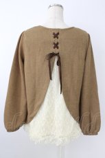 画像2: axes femme / バックシャンカットプルオーバー  カーキ T-26-10-23-011-AX-TO-SA-ZT (2)