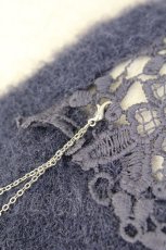 画像3: axes femme / 肩レースネックレス付きニット  ネイビー T-26-10-23-013-AX-TO-SA-ZT (3)