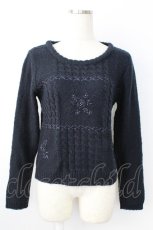 画像1: axes femme / 手刺繍入りプルオーバー  ネイビー T-26-10-23-016-AX-TO-SA-ZT (1)