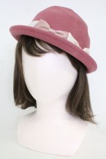 画像1: axes femme / 連リボン付ボーラー帽  ピンク T-26-10-28-032-AX-AC-TE-ZT (1)