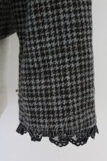 画像5: axes femme / ベロア切り替え千鳥格子ジャケット  黒Ｘグレーチェック T-26-10-28-005-AX-TO-SA-ZT (5)