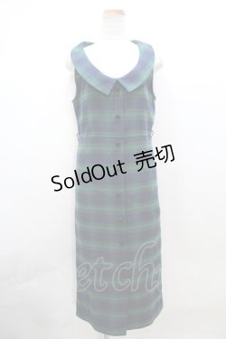 画像1: 【SALE】an another angelus / 衿付チェックストレートジャンパースカート Y-23-09-29-113-CA-OP-SZ-ZT411