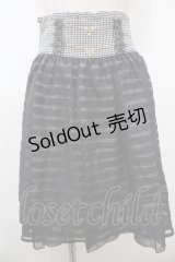 axes femme kawaii / 透けボーダーハイウエストスカート Y-23-10-05-113-AX-SK-SZ-OS