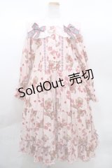 PINK HOUSE /Love Ribbon Bearミディ丈ワンピース Y-23-10-07-077-LO-OP-SZ-ZY