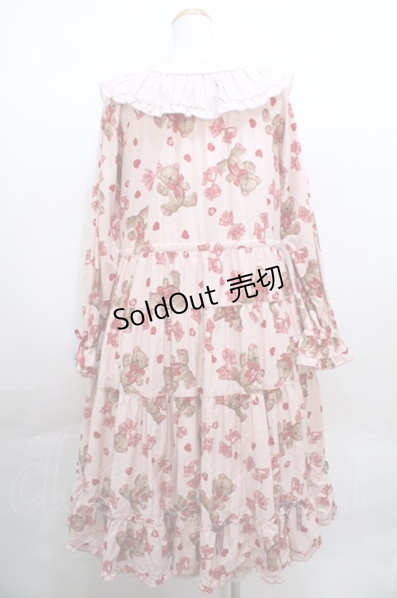 画像2: PINK HOUSE /Love Ribbon Bearミディ丈ワンピース Y-23-10-07-077-LO-OP-SZ-ZY (2)