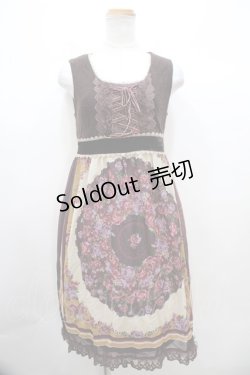 画像1: 【SALE】axes femme /スカーフ柄ドッキングワンピ Y-23-10-07-096-AX-OP-AS-ZT409