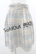 【SALE】F&A / ベルト付チェックスカート F ベージュｘグリーン Y-23-10-19-157-LO-SK-SZ-ZT138