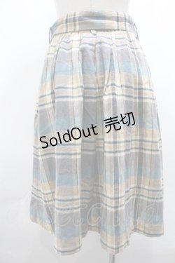 画像2: 【SALE】F&A / ベルト付チェックスカート F ベージュｘグリーン Y-23-10-19-157-LO-SK-SZ-ZT138