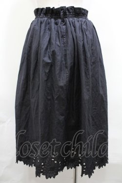 画像2: an another angelus / 裾フラワースカート  黒 Y-23-10-19-169-CA-SK-WD-ZT14